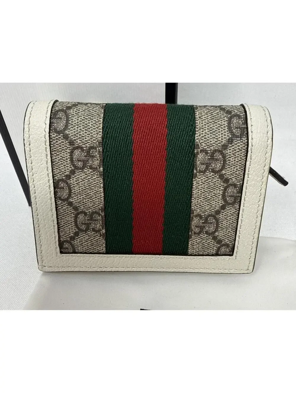 Gucci Bee Cream Queen Margaret GG Leather Folding Wallet NWOT - Picture 2 of 8